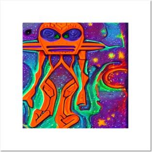 Alien Extraterrestrial Art Posters and Art